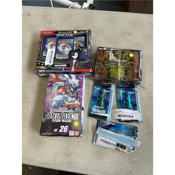 ASSORTED OPENED PACKS OF TRADING CARDS INLCUDING POKEMON
