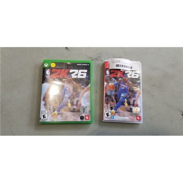 NBA 2K26 FOR XBOX AND NINTENDO SWITCH