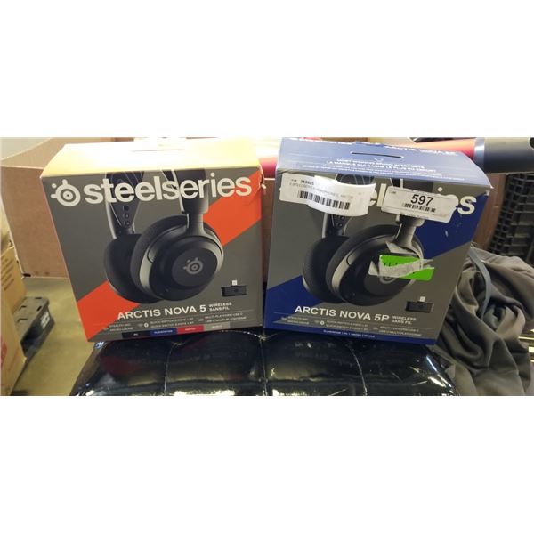 2 STEELSERIES HEADPHONES. ARCTIS NOVA 5 AND ARCTIS NOVA 5P