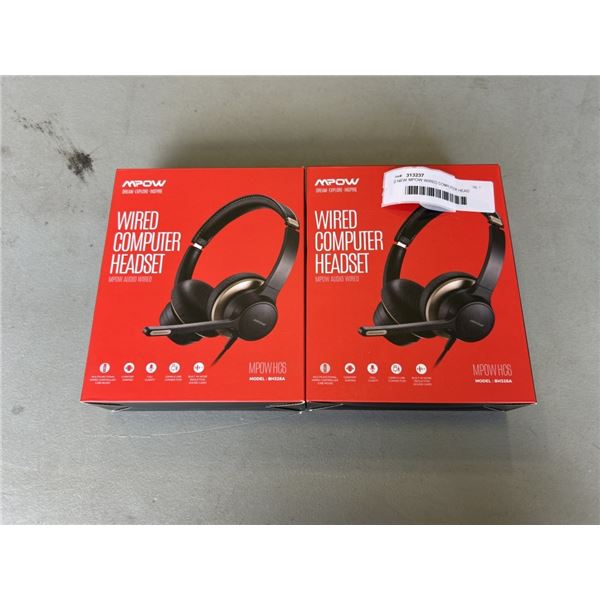 2 NEW MPOW WIRED COMPUTER HEAD SETS