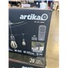 Image 2 : 2 SETS OF ARTIKA ECLIPSE SOLAR STRING LIGHTS WITH 20 LED BULBS, REMOTE, EACH IS 42FT LONG