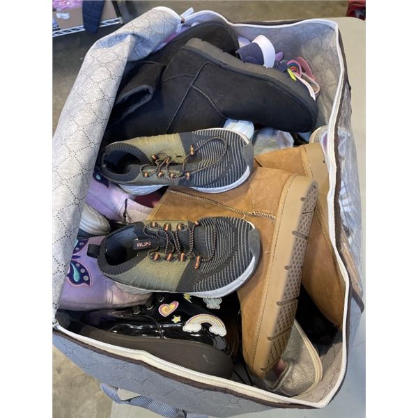 BAG OF KIDS SLIPPERS, SHOES AND BOOTS