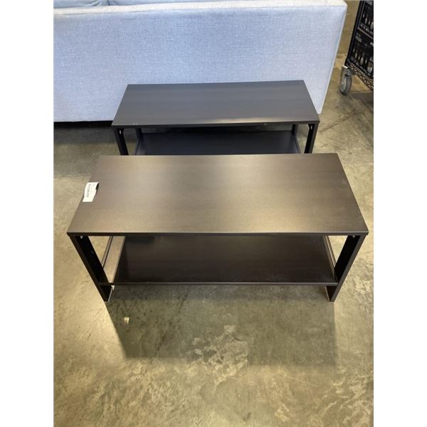 2 BLACK 2 TIER SHOE SHELVES