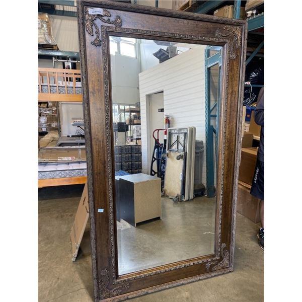 THE UTTERMOST COMPANY GILDED BEVILLED MIRROR. 73 INCHES X 43 INCHES