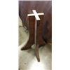 Image 2 : RUSTIC WOOD LOOK ROUND PEDESTAL DINING TABLE