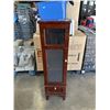 Image 1 : MAHOGANY FINISH SINGLE DOOR CABINET