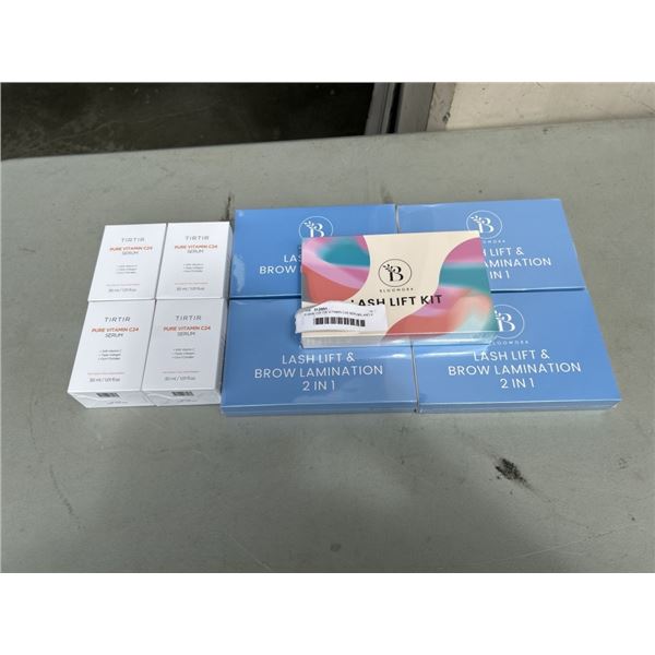 4 NEW TIR TIR VITAMIN C24 SERUMS AND 5 ASSORTED LASH AND BROW KITS