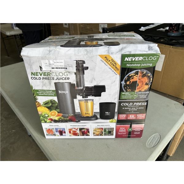 NINJA NEVERCLOG COLD PRESS JUICER - TESTED WORKING, RETAIL $189