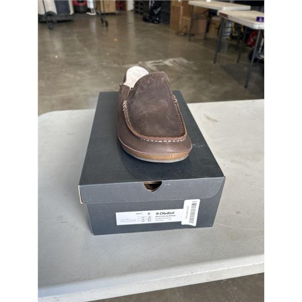 NEW OLUKAI MOLOA SLIPPER DK WOOD / DK WOOD SIZE US MENS 11