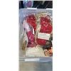 Image 2 : PLASTIC TOTE OF LADIES CLOTHES AND COSMETIC BAGS