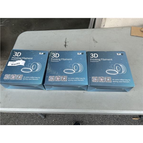 3 BOXES ZIRO 3D PRINTING FILAMENT