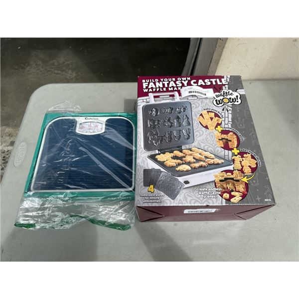 BUILD YOUR OWN FANTASY CATLE WAFFLE MAKER AND ADAMSON FLOOR SCALE