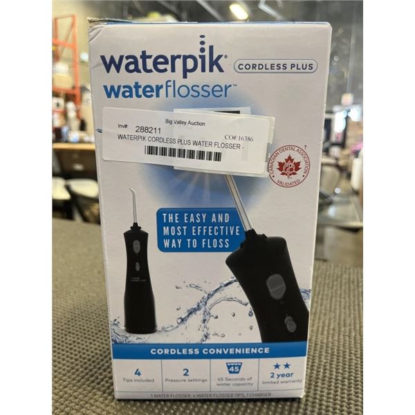 WATERPIK CORDLESS PLUS WATER FLOSSER - TESTED WORKING, RETAIL $79