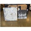 Image 1 : 2 CANVAS ARTS. ONE IS A FLOWER. ONE IS BALLERINAS