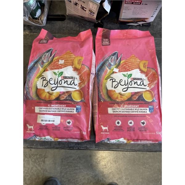 2 BAGS 5KG EACH OF PURINA BEYOND SUPERFOOD BLEND ADULT DOG FOOD, B/B JULY 2027