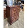 Image 2 : 5 DRAWER SOLID PINE HIGHBOY DRESSER