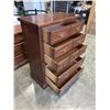 Image 4 : 5 DRAWER SOLID PINE HIGHBOY DRESSER