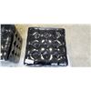 Image 3 : 2 BLACK TUFTED OTTOMANS