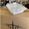 Image 2 : CASE OF NEW THEO RE16 CONTAINERS WITH LIDS 150 SETS