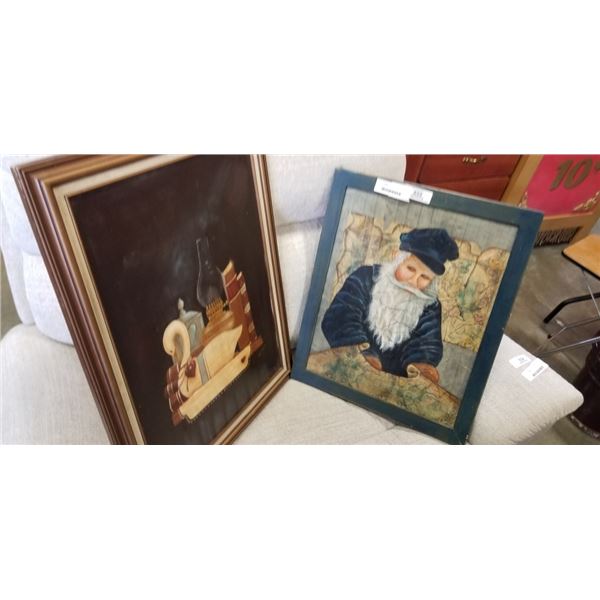 2 CANVAS FRAMED ARTWORKS.