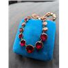Image 1 : GEORGIAN 9K GOLD WITH REAL GARNET RIVIERA NECKLACE, 22 GRAMS, EXCELLENT QUALITY GARNETS, ESTIMATED V