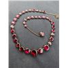 Image 3 : GEORGIAN 9K GOLD WITH REAL GARNET RIVIERA NECKLACE, 22 GRAMS, EXCELLENT QUALITY GARNETS, ESTIMATED V