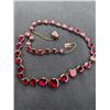 Image 4 : GEORGIAN 9K GOLD WITH REAL GARNET RIVIERA NECKLACE, 22 GRAMS, EXCELLENT QUALITY GARNETS, ESTIMATED V