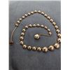 Image 5 : GEORGIAN 9K GOLD WITH REAL GARNET RIVIERA NECKLACE, 22 GRAMS, EXCELLENT QUALITY GARNETS, ESTIMATED V