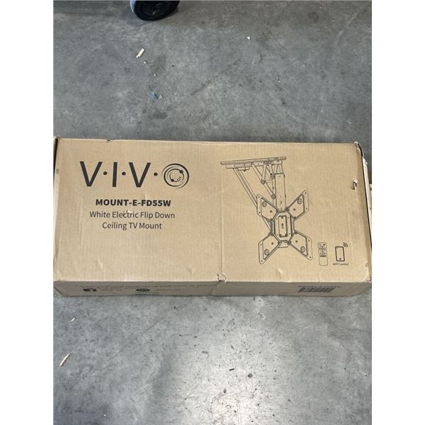 VIVO WHIT ELECTRIC FLIP DOWN CEILING TV MOUNT