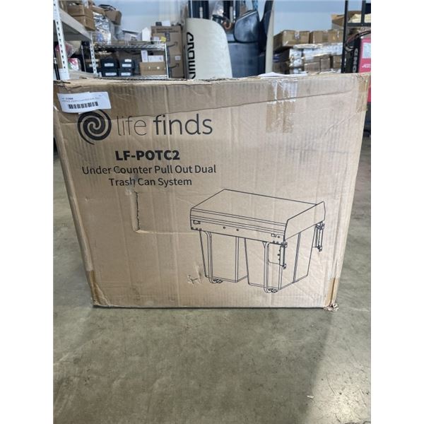 LIFEFINDS UNDER COUNTRER DUAL PULL OUT TRASH CAN SYSTEM