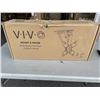 Image 1 : VIVO WHITE ELECTRIC FLIP DOWN CEILING TV MOUNT