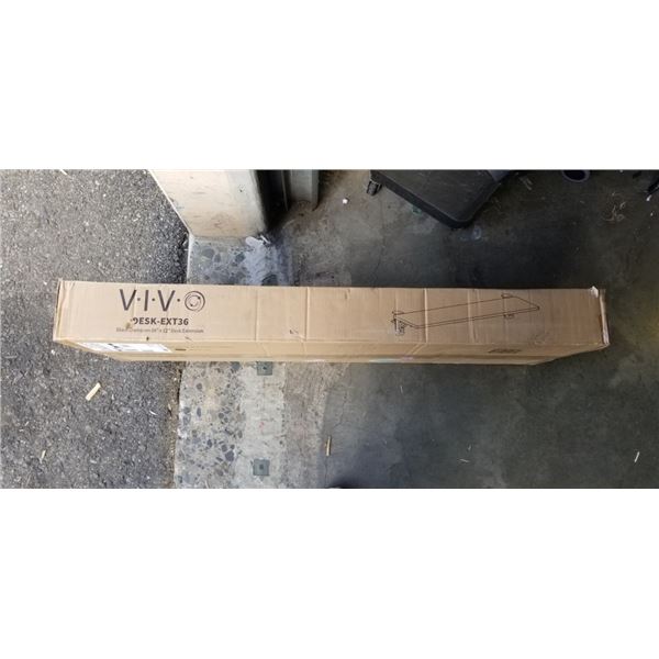 VIVO BLACK CLAMP ON 36X12 DESK EXTENSION
