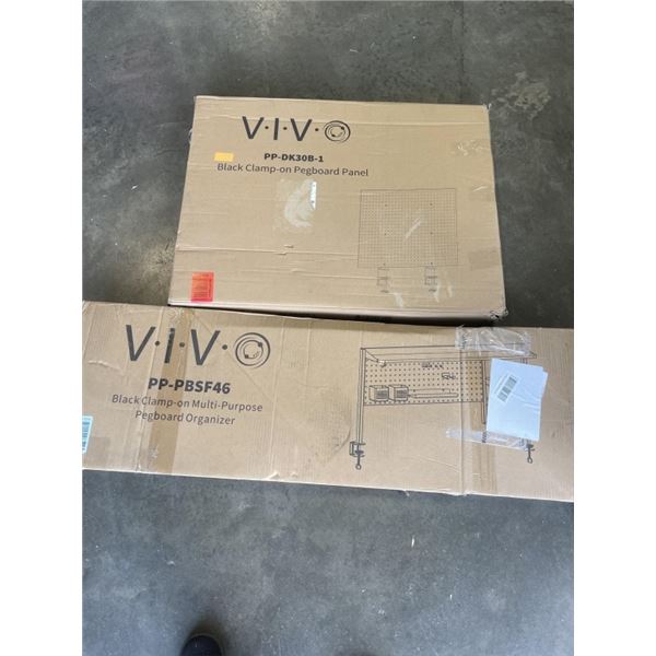 2 VIVO CLAMP ON PEGBOARD DESK ORGANIZERS