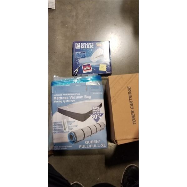 NEW CMYBABEE TONER CARTRIDGE AND STORAGE LOGIC MATTRESS VACUUM BAG AND EULERS DISK