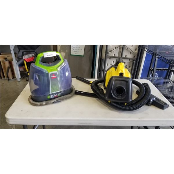 EUREKA MIGHTY MITE VAC AND BISSELL LITTLE GREEN MACHINE
