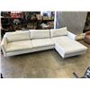 Image 1 : 2PC GLUCKSTEIN HOME GREY FABRIC SECTIONAL SOFA, 116 INCH ALONG THE BACK X 64 INCH TO CHAISE