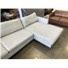 Image 2 : 2PC GLUCKSTEIN HOME GREY FABRIC SECTIONAL SOFA, 116 INCH ALONG THE BACK X 64 INCH TO CHAISE