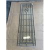 Image 1 : ANTIQUE LEADED GLASS PANEL. 67 X 20 INCH