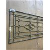 Image 2 : ANTIQUE LEADED GLASS PANEL. 67 X 20 INCH