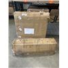 Image 1 : VIVO WHITE 63" X 55" CORNER TABLE TOP AND VIVO GRAY MEDIUM ELECTRIC SINGLE MOTOR CORNER DESK FRAME