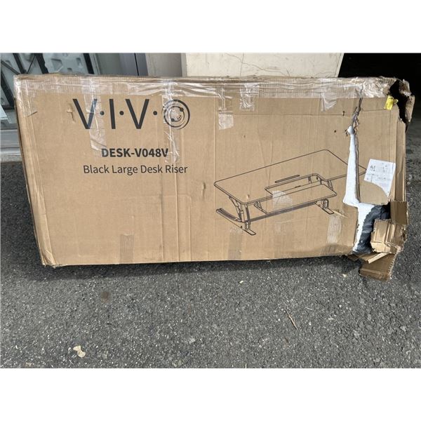 VIVO BLACK LARGE DESK RISER