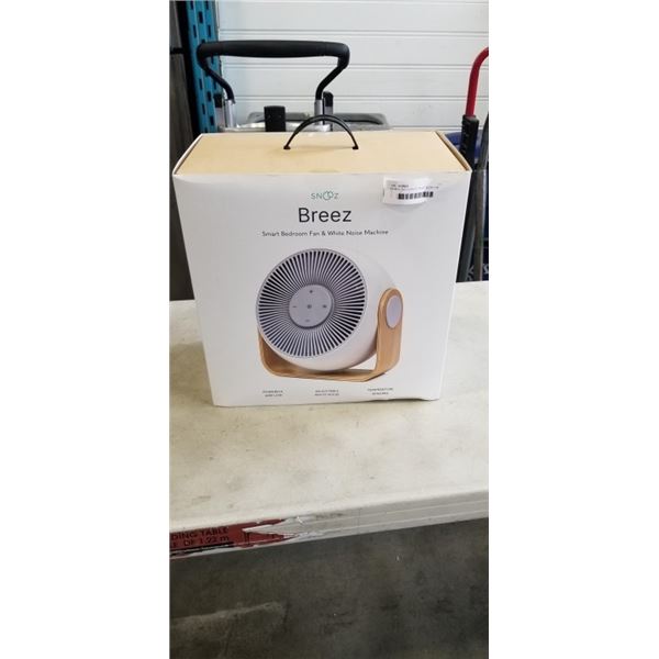 AS NEW SNOOZ BREEZ SMART BEDROOM FAN AND WHITE NOISE MACHINE