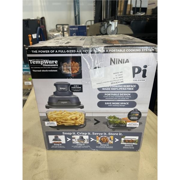 NINJA CRISPI 4-IN-1 PORTABLE GLASS COOKING SYSTEM - TESTED WORKING, RETAIL $189