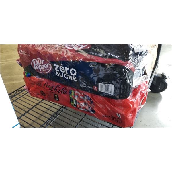 32 PACK OF DR . PEPPER AND 32 PACK OF COCA COLA ZERO SUGAR, PARTIAL