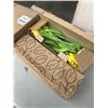 Image 2 : NEW MEBBAY VELVET JEWELLERY ORGANIZER AND 2 BOXES FAKE YELLOW TULIPS