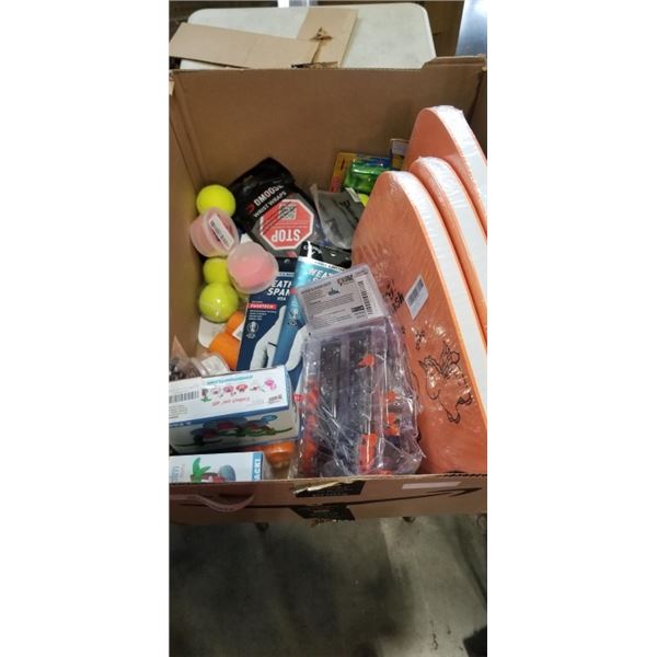 LARGE LOT OF NEW AMAZON OVERTOCK SPORTING GOODS AND KIDS TOYS, INLCUDING GOLF GLOVES, INFLATABLES, F
