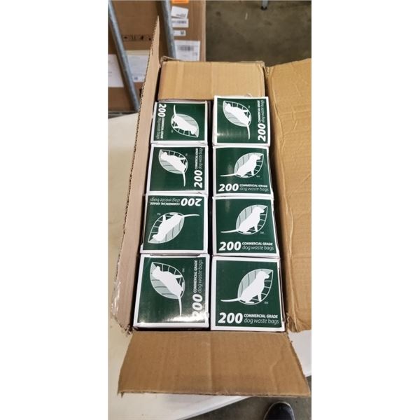 CASE OF NEW DOG WASTE BAGS, 10 BOXES OF 200 EACH