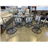 Image 1 : GLASSTOP PATIO TABLE WITH 6 SWIVEL CHAIRS AND 4 CUSHIONS