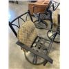 Image 6 : GLASSTOP PATIO TABLE WITH 6 SWIVEL CHAIRS AND 4 CUSHIONS