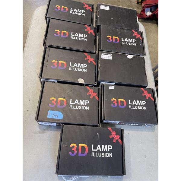 9 NEW 3D LAMPS WITH REMOTE